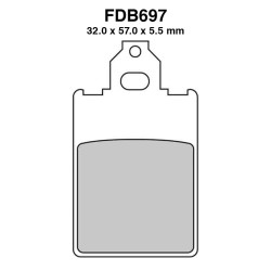 Ferodo Brake Pads FDB697EF for APRILIA Red Rose 50 88-92 and other model Mescola Organica Moto Ferodo