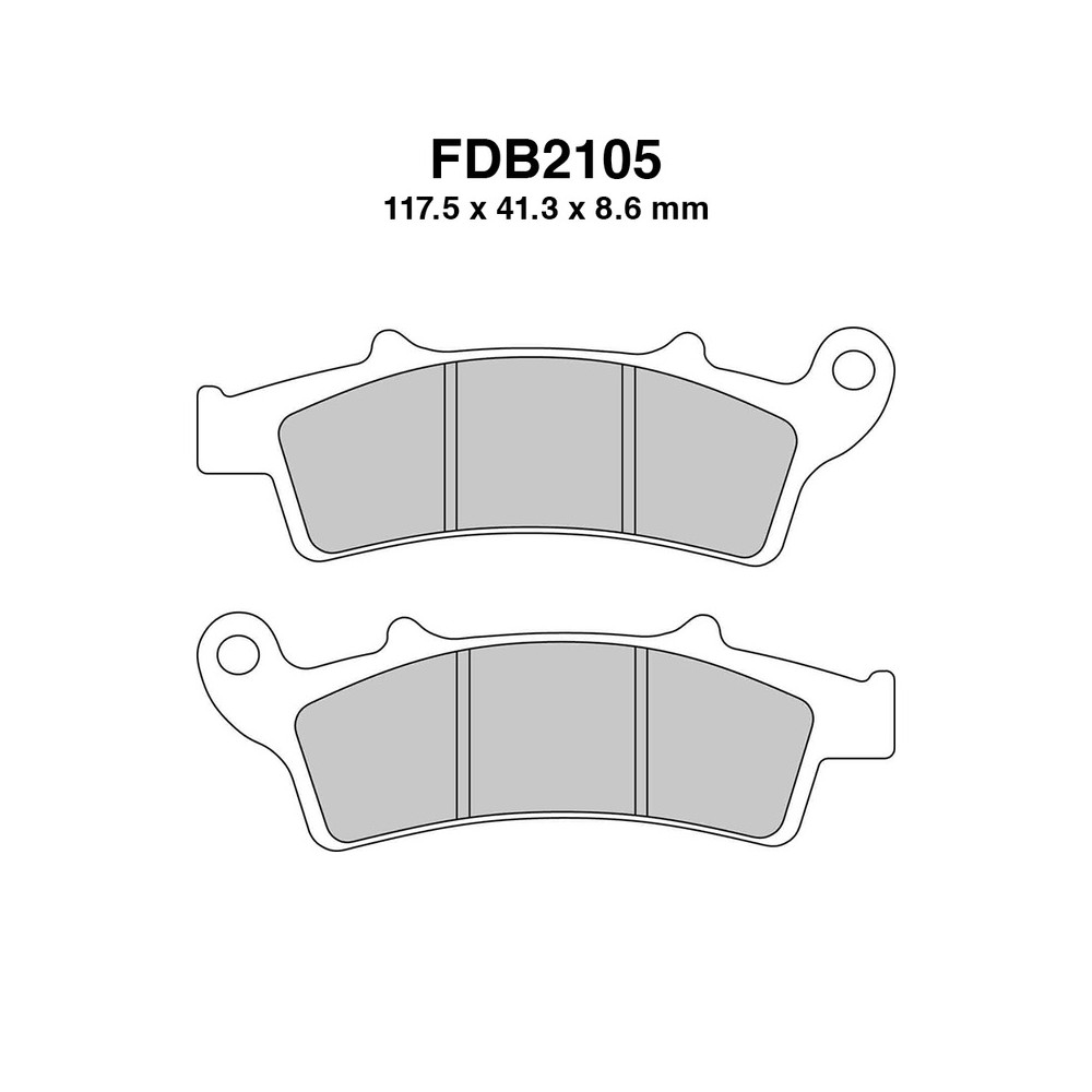 Ferodo Brake Pads FDB2105AG for APRILIA Scarabeo 125200250 07-10 and other model Mescola Organica Moto Ferodo