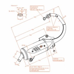 Exhaust Sitoplushonda Sh 50 Fifty 96-99 for HONDA SH 50 Fifty 96-99 Exhausts SITO