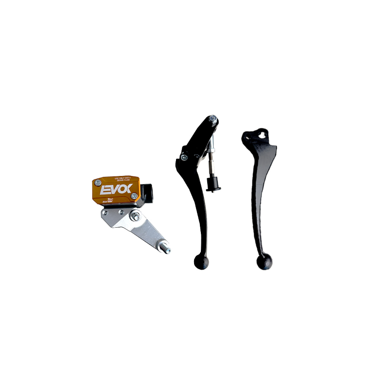 BRAKE MASTER CYLINDER EVOK IRON BRAKE P11 FOR VESPA 50 SPECIAL - BLACK ORANGE Brake Pumps Evok