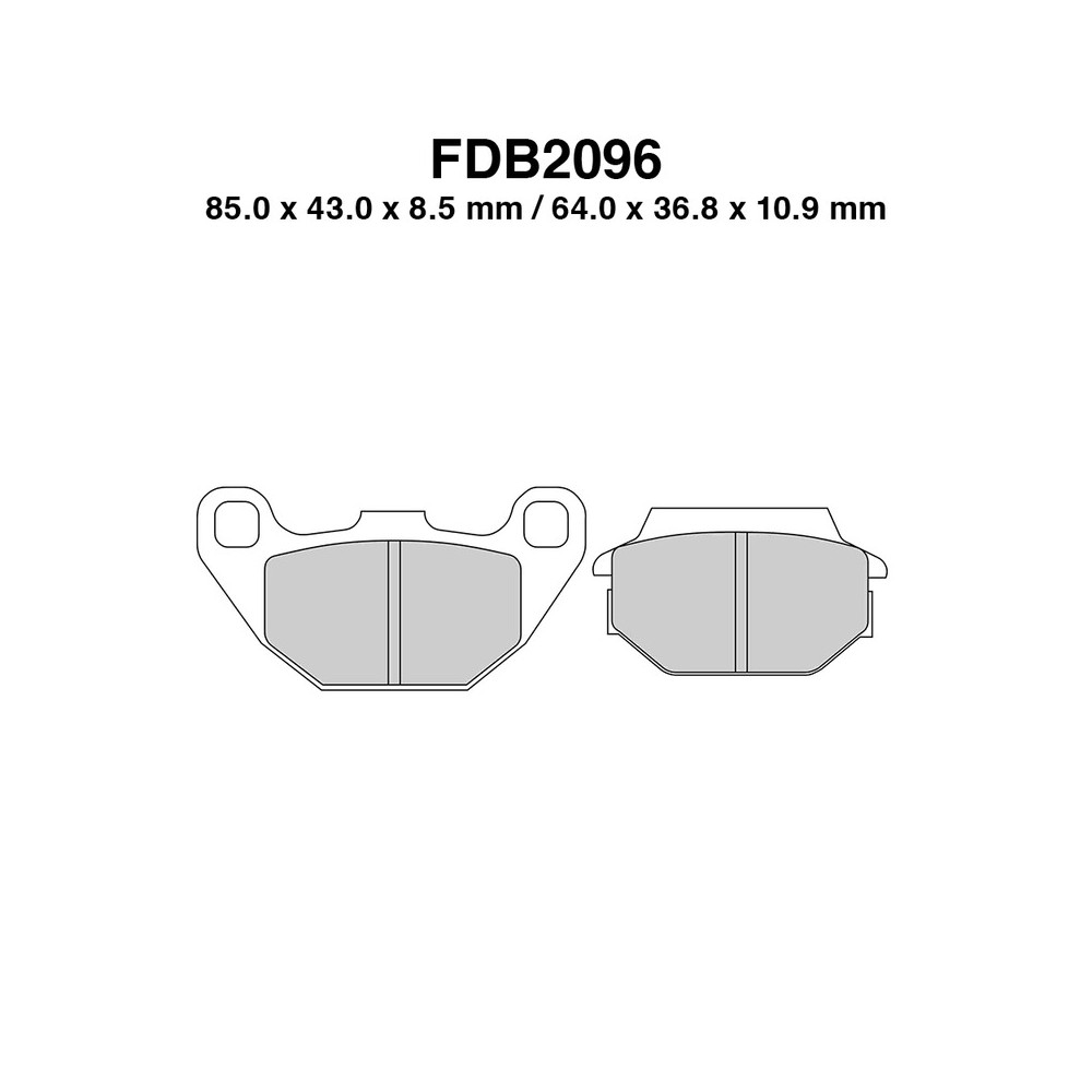 Ferodo Brake Pads FDB2096EF for KYMCO Agility R16 50 16-20 and other models Brakes Ferodo