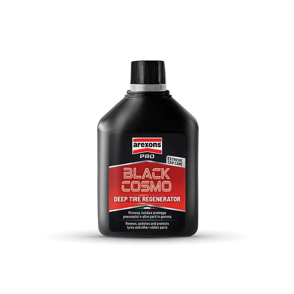 Black Cosmo Nero Gomme 500ML Bike Care Arexons