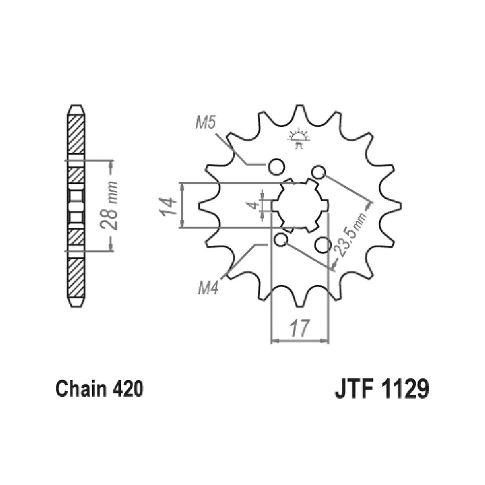 Pignon Jt 1129 z13 Pignons JT