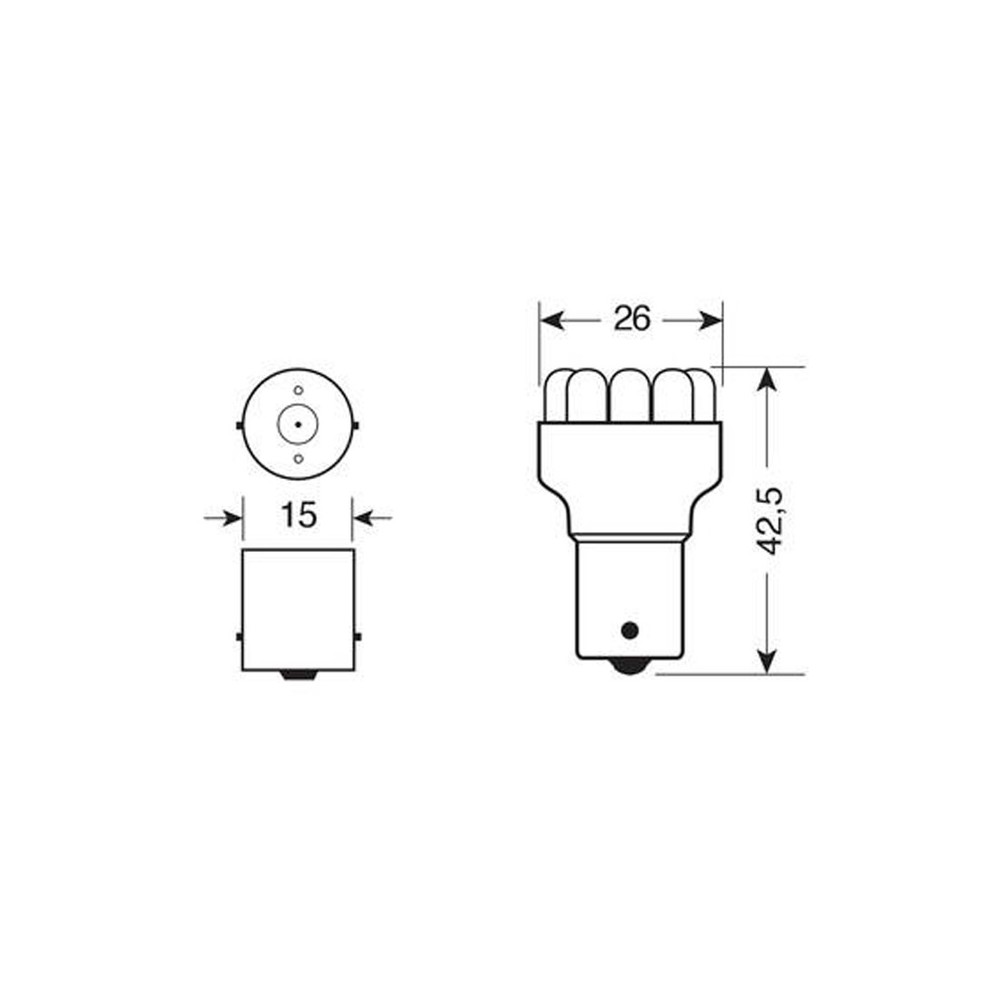 Blister 1 Lamp.Led 12V BA15SBIANCA Con Funzione Buzzer Lampade LED OKYAMI