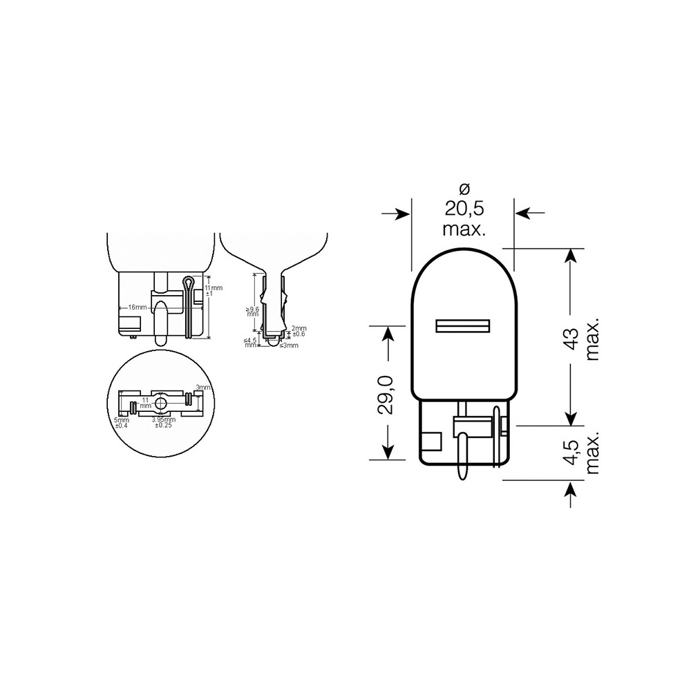 Halogne Bulb 12V 20W T20 Whitewith Buzzer Function Lampade Tuttovetro OKYAMI