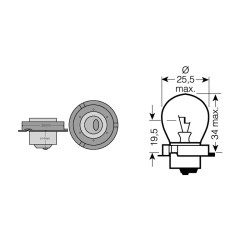 Box 10PCS Bulb 6V 15W P26S Lampade Scodellino RIATEC
