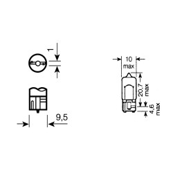 Scatola 10PZ Lamp.Osram Tv.12V5W Honda per HONDA 01-02 Lampade Tuttovetro OSRAM