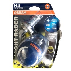 Blister 2 Lamp.Osram 12V Nightracer H4 6055W P43T Lampade Alogene OSRAM