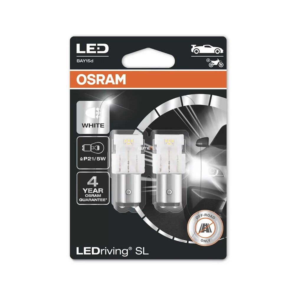 Blister 2 Lamp.Osram Led P215W BAY15D White Ledriving Sl Lampade LED OSRAM