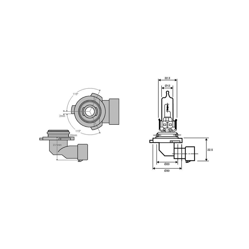 Lampada Osram HB3 12V 60W P20DALOGENA Lampade Alogene OSRAM