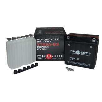 Okyami Battery OTX9A-BswAcid for ITALJET Jupiter 125 01-03 and other models Batterie Sigillate OKYAMI