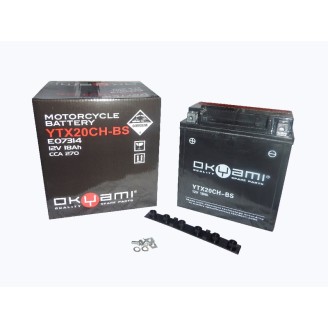 Batteria Okyami OTX20CH-Bscon Acido per HONDA Varadero 00 04-09 e altri modelli Batterie Sigillate OKYAMI