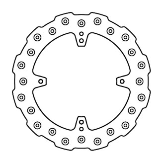 Brake Disc Honda Crf 250 04--Crf 450 02- Rear for HONDA CR 125250 R 02-10 and other models Dischi Freno Ferodo