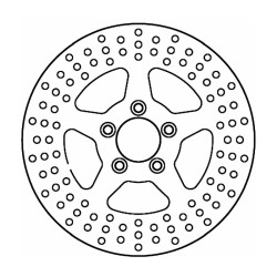 Disco Freno FMD0433R per HARLEY DAVIDSON FLHP 90 Road King Police 10-11 e altri modelli Dischi Freno Ferodo