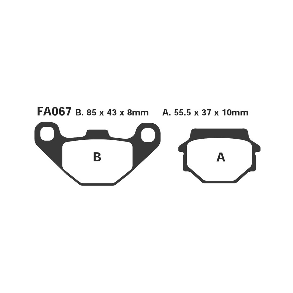 Pastiglie Sfa Kymco AGILITY125 08- R16 Post. per KYMCO Agility R16 1 25 Frenos EBC