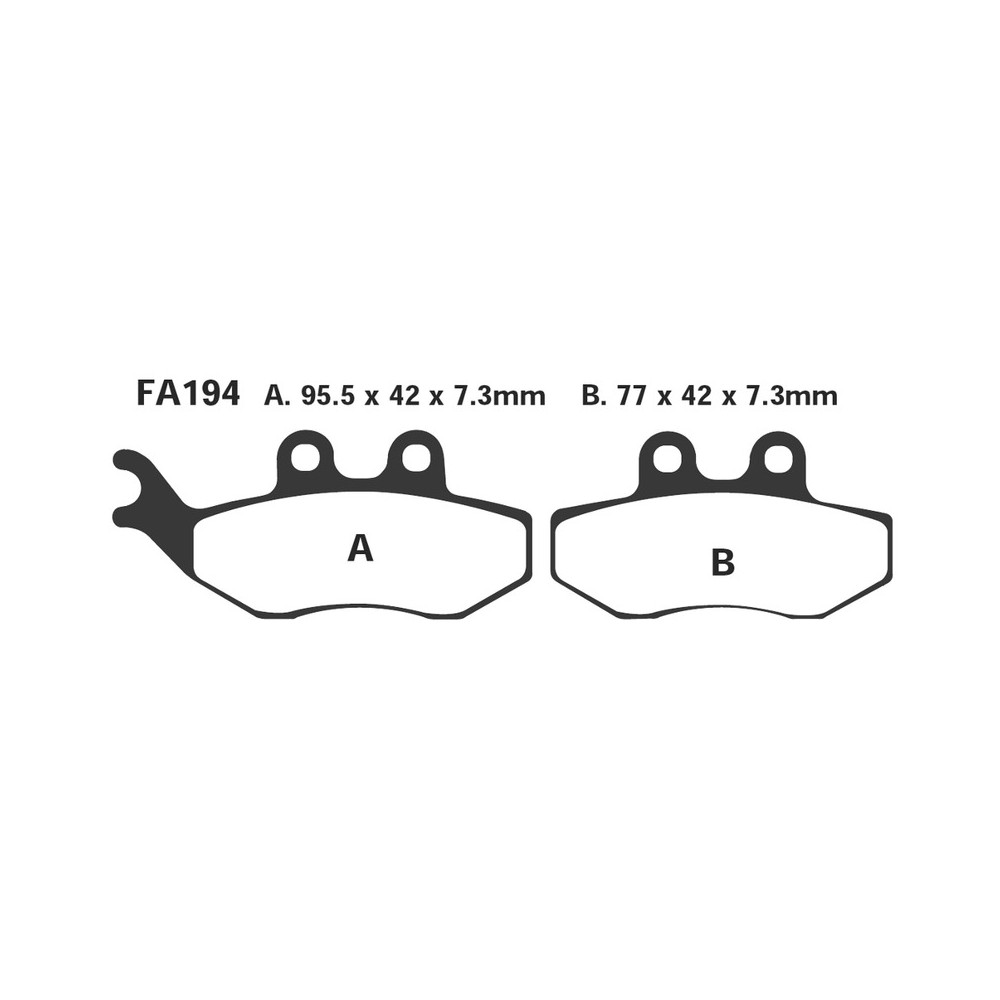 Brake Pads Sfa Aprilia-Piaggio-Gilera-Malaguti for PIAGGIO Beverly 125200 02-04 and other models Brakes EBC