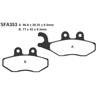Brake Pads Sfa X8-X9-Beverly for APRILIA SR 50 Motard 13-18 and other models Brakes EBC