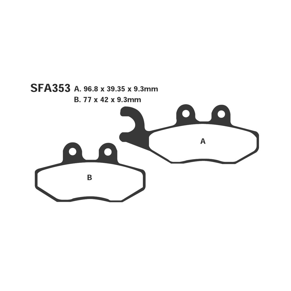 Pastiglie Sfa X8-X9-Beverly per APRILIA SR 50 Motard 13-18 e altri modelli Frenos EBC