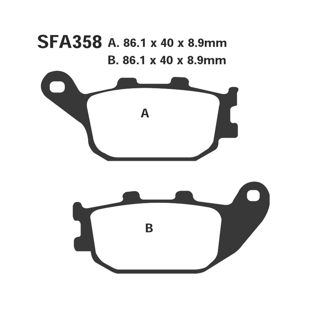 Brake Pads Sfa Honda Jazz 250REAR Brakes EBC