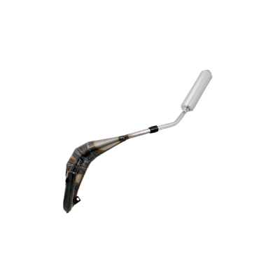 Sistema de escape Evok Iron Pipe soldado a mano con silenciador corto Inox y Alu para HM Cre Baja Six Competiton - Crm Derapage Terminali Evok