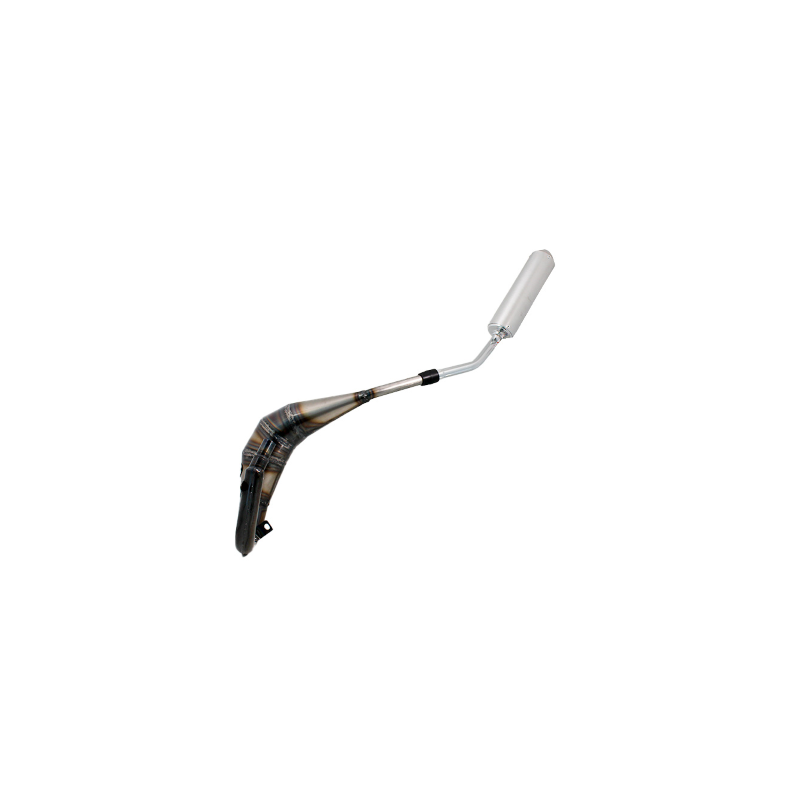 Sistema de escape Evok Iron Pipe soldado a mano con silenciador corto Inox y Alu para HM Cre Baja Six Competiton - Crm Derapage Terminali Evok