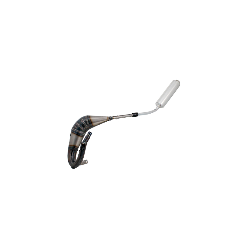 Evok Iron Pipe sistema de escape soldado a mano con silenciador corto de Inox y Alu para Beta RR EN-SM 50 22-25 Terminali Evok