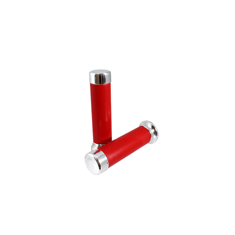 Par de puños rojos con tapas cromadas RMS Piaggio clásico Vespa PX 582324 Puños Rms Classic