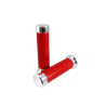 Par de puños rojos con tapas cromadas RMS Piaggio clásico Vespa PX 582324 Puños Rms Classic