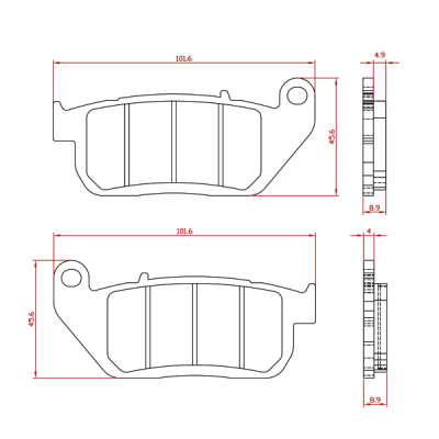 Pastillas de freno orgánicas RMS Harley Davidson Sportster 1200