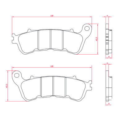 Bremsbeläge RMS Gesintert Honda SH 300cc