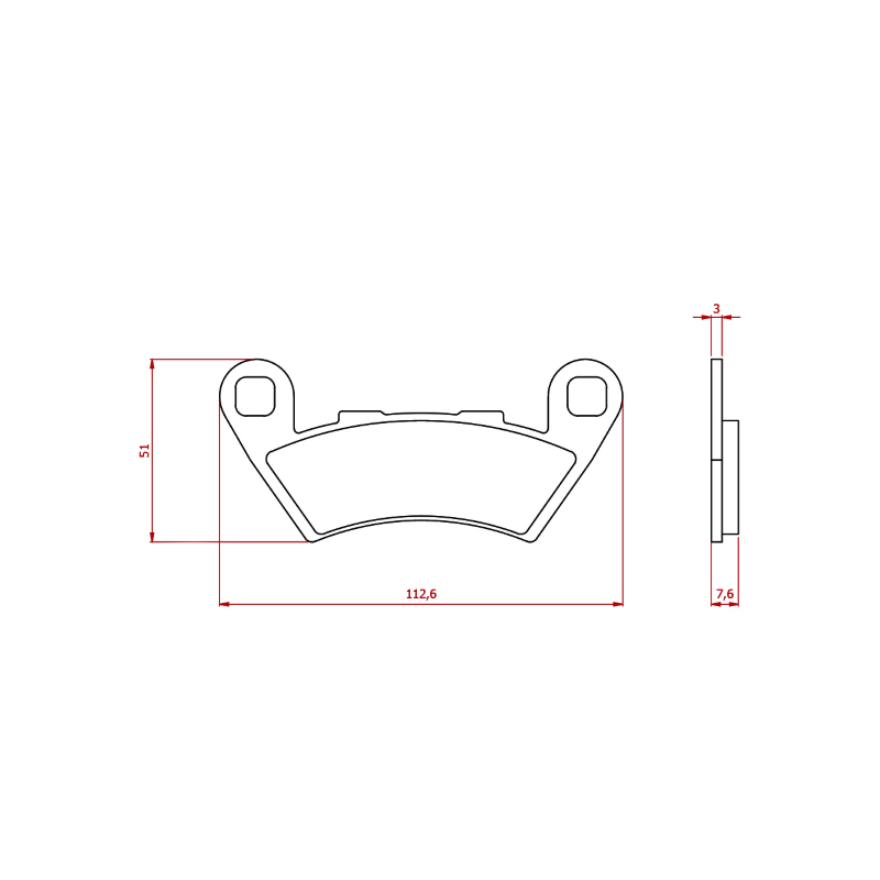 RMS Organic Brake Pads KL Brera 300 Brake Pads RMS