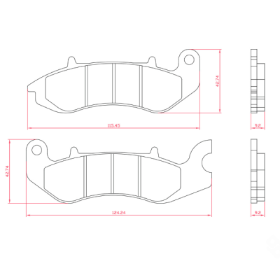 Bremsbeläge Organisch Benelli TNT 125