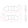 Organic Brake Pads Benelli TNT 125 Brake Pads RMS