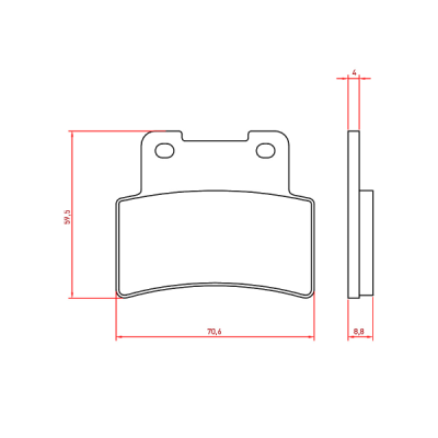 RMS Organic Brake Pads Kymco Xciting 400
