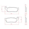 RMS Organic Brake Pads Kymco Downtown 300 Brake Pads RMS