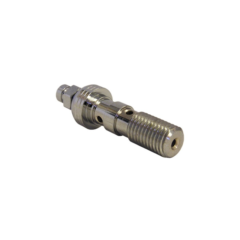 M10x1.25 DOUBLE BLEED BANJO BOLT, CHROME Tubi Freno Evok