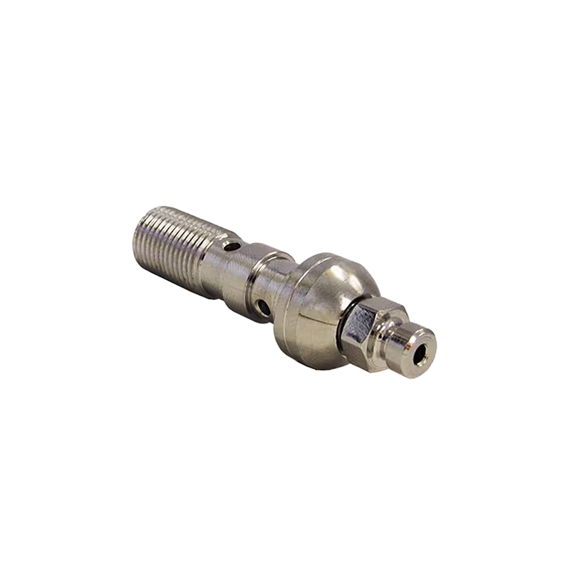 M10x1.00 DOUBLE BLEED BANJO BOLT, CHROME Brake Hoses Evok