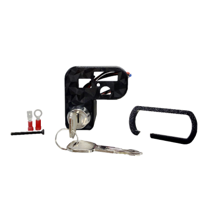 Couvercle d interrupteur de lumière Evok Iron Switch Prisma Carbon avec bloc clé pour Vespa 50-90-125 prim