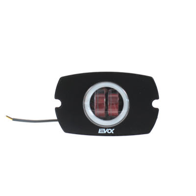 Feu avant 2 lentilles forme ronde Evok Iron led pour Piaggio Vespa 50 Special Fanaleria e Lampade Evok