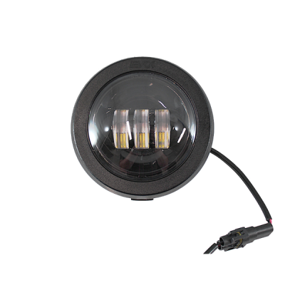 Kompletter Frontscheinwerfer ohne Angel Eyes, schwarzer Grund, Iron LED EVOK Piaggio Vespa HP fl 50-125cc