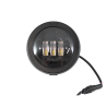 Phare avant complet sans Angel Eyes, fond noir, support en fer, LED EVOK Piaggio Vespa HP fl 50-125cc Éclairage et Ampoules Evok
