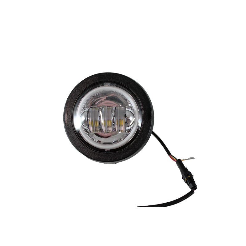 Kompletter Frontscheinwerfer, verchromter Grund, Iron LED EVOK Piaggio Vespa HP 50-125cc Beleuchtung und Lampen Evok