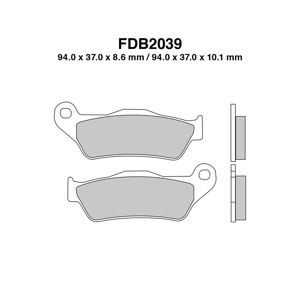 Ferodo Brake Pads FDB2039EFP for BMW R850 GS 99-00 and other models Mescola Organica Moto Ferodo