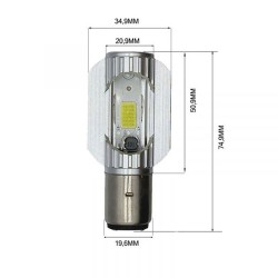 Lampada Led 12V BA20D Lampade Alogene TOPLIGHT