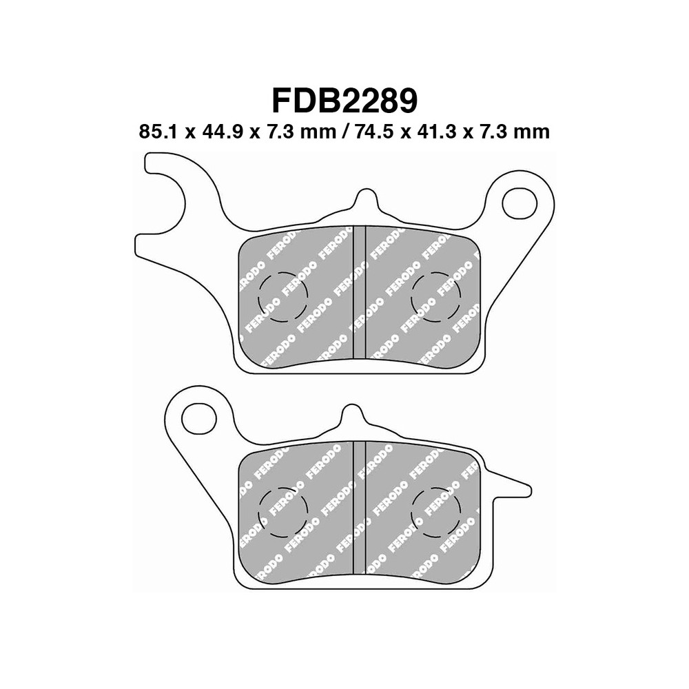 Ferodo Brake Pads FDB2289EF for HONDA Vision 110 17-23 Mescola Organica Moto Ferodo