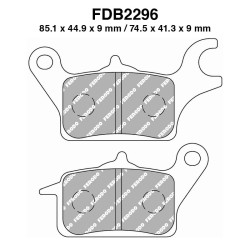 Pastiglie Ferodo FDB2296EF per YAMAHA Tricity 125 14-14 Mescola Organica Moto Ferodo