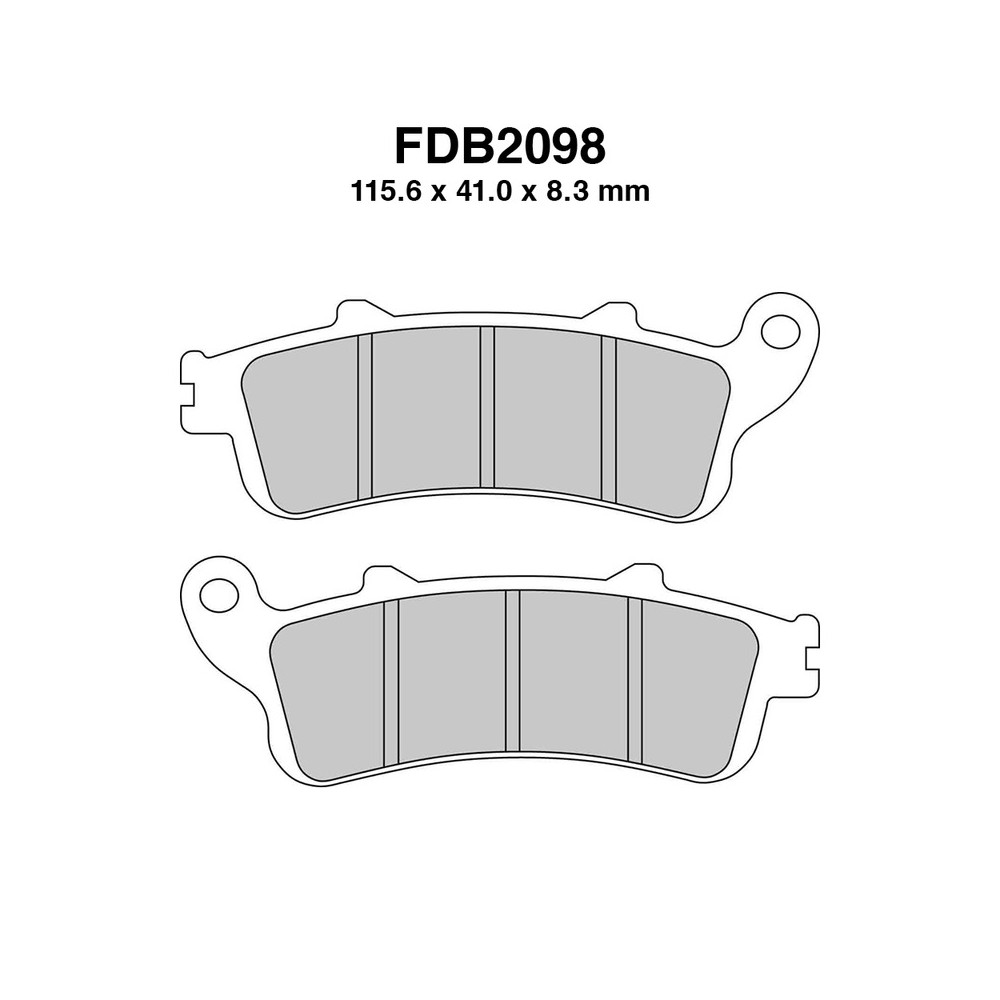 Ferodo Brake Pads FDB2098EFP for HONDA VFR 800 F Interceptor 98-06 and other models Mescola Organica Moto Ferodo