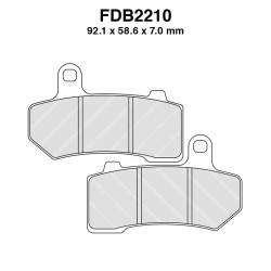Ferodo Brake Pads FDB2210P for HARLEY DAVIDSON FLHX Street Glide 84 08-11 and other models Mescola Organica Moto Ferodo
