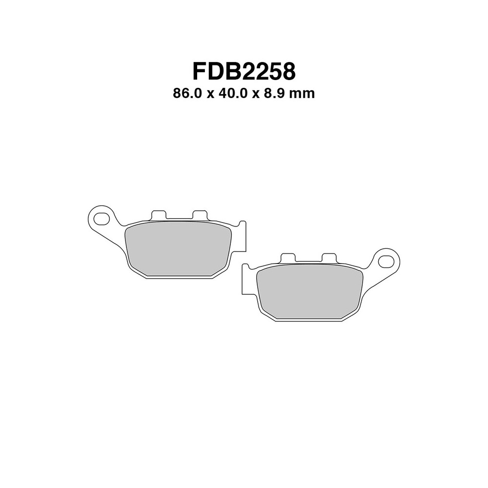 Pastiglie Ferodo FDB2258KST per HONDA CBR300R 14-17 e altri modelli Mescola Sinter Moto Ferodo