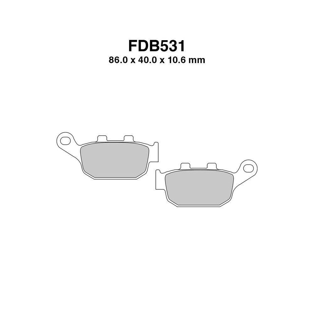 Pastiglie Ferodo FDB531KST per HONDA VTR 250 98-09 e altri modelli Mescola Sinter Moto Ferodo